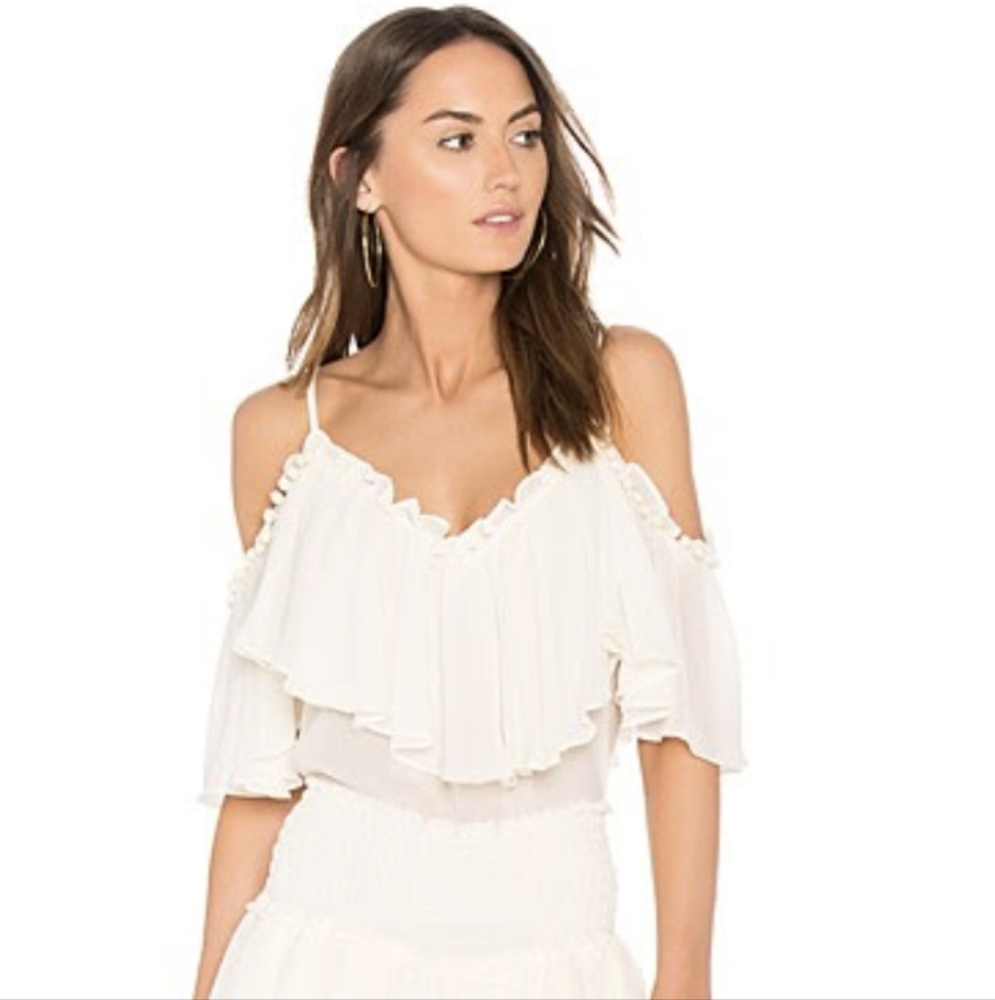 Misa Los Angeles Clara Top In Ivory